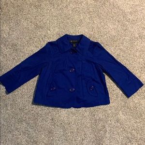 Royal blue INC 3/4 Sleeve Cropped Jacket